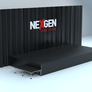 Portable stage backdrop system made in the UK by NexGen Staging - Sheffield