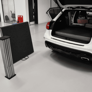 Portable podium fits in car boot