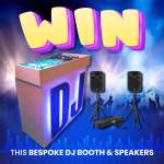 DJ Booth and Speakers. Giveaway competition